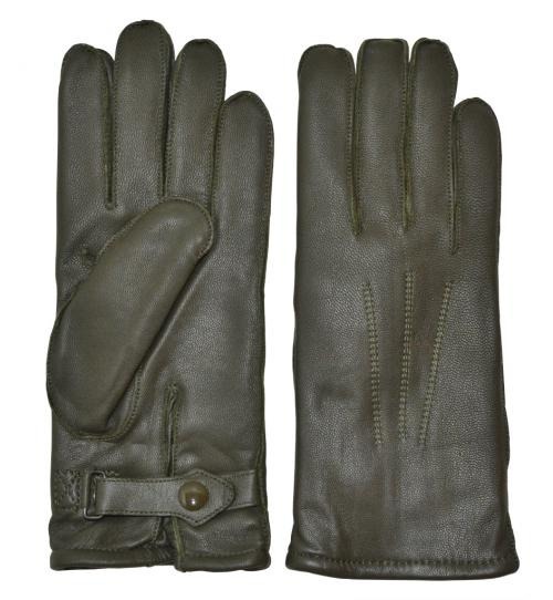 olive leather gloves