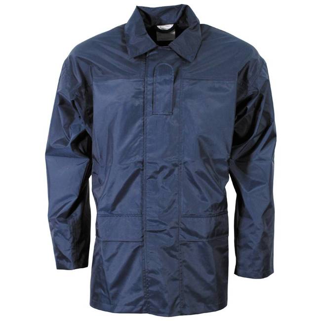 GB RAIN JACKET - NYLON LINING - BLUE - USED | Military Surplus \ Used ...