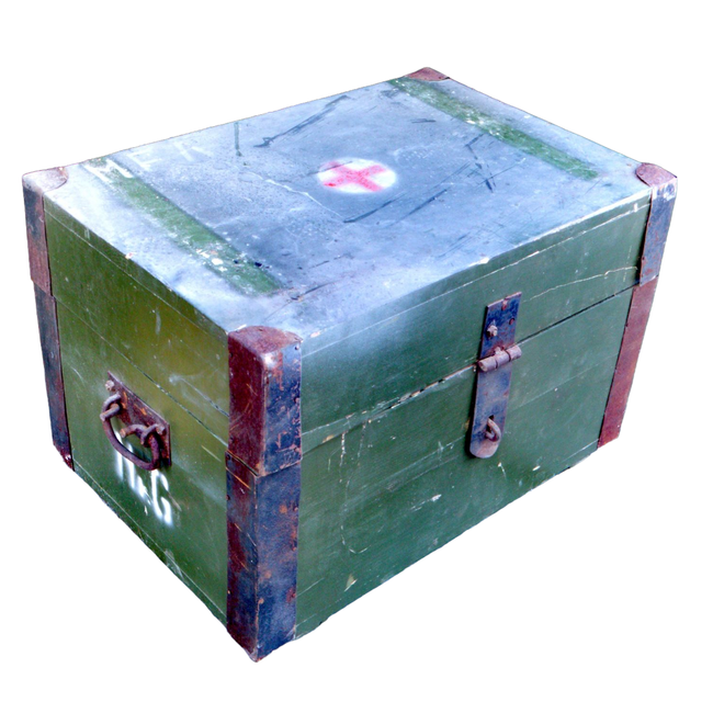 WOODEN MILITARY STORAGE CRATE - ROMANIAN ARMY SURPLUS - NO.6 - 60x40x40 ...