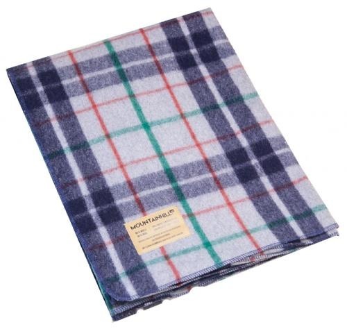 GREY-BLUE CHECKERED WOOL BLANKET (225 x 150 CM) | Outdoor Survival ...