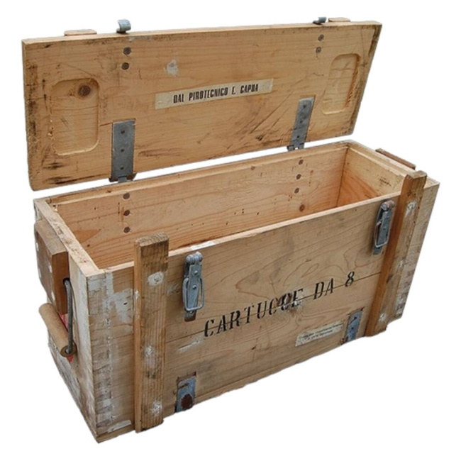 WOODEN AMMUNITION BOX - 65X23X32CM - USED | Military Surplus \ Used ...