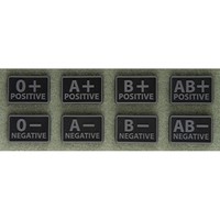 3D VELCRO PATCH - 5 x 2.5 CM - MFH® - BROWN/KHAKI - BLOOD GROUP A POS A  POS \ Brown/Khaki, Military Tactical \ Patches militarysurplus.eu