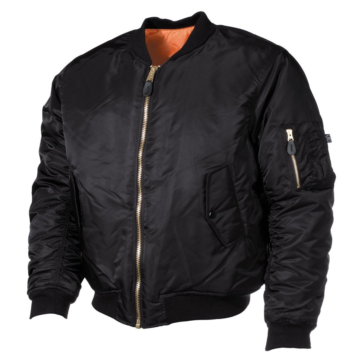 MFH MA1 bomber pilot jacket, black | Apparel \ Jackets \ Flight Jackets ...