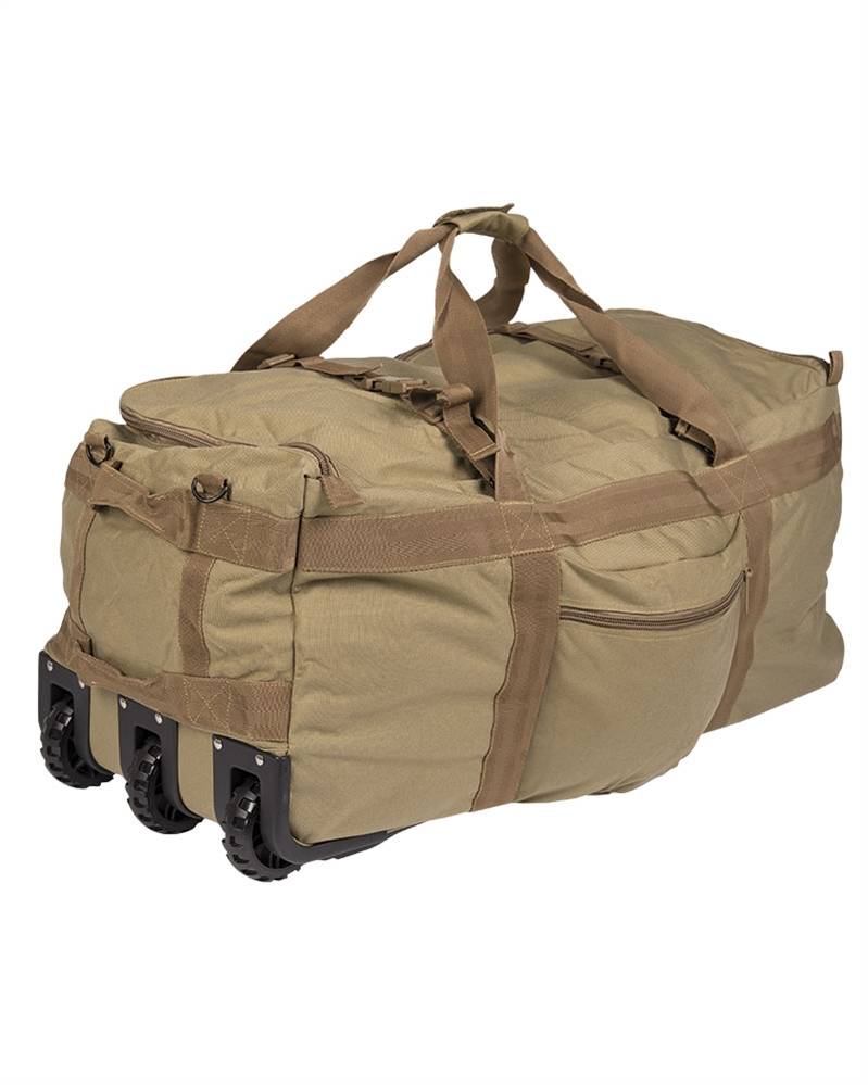 DUFFLE BAG WITH REMOVABLE BACKPACK STRAPS AND WHEELS - 118 L - Mil