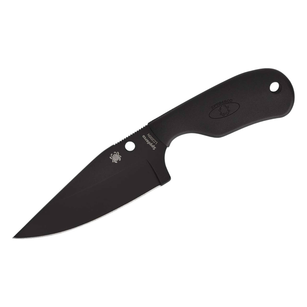 Spyderco Subway Bowie LC200N All Black fixed blade knife - Boker ...