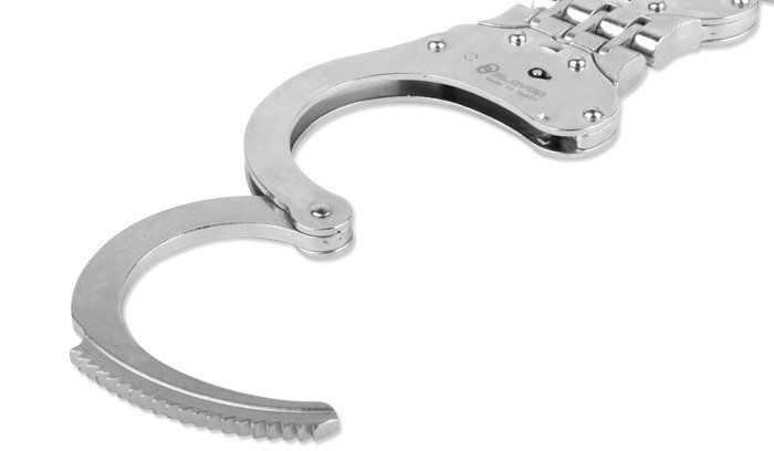 Steel-hinged handcuffs - Silver | Police, EMS & Fire \ Various Military ...