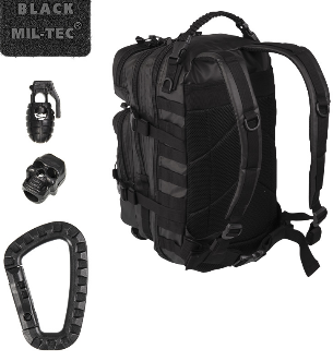 MILTEC Mochila US ASSAULT SM 20 Litros negra - H50 Tactical