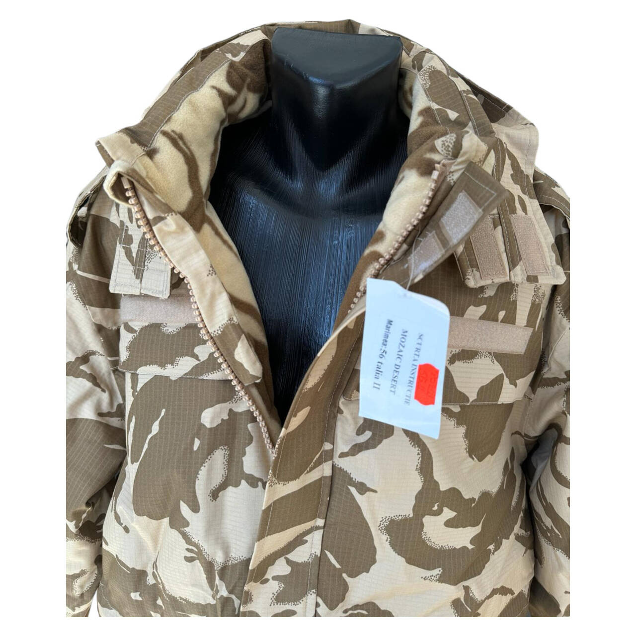 WINTER JACKET PARKA CAMOUFLAGE DESERT RIPSTOP MILITARY SURPLUS ROMANIAN ARMY LIKE NEW Military Surplus Used Clothing Jackets Parkas Overcoats Military Surplus Romania