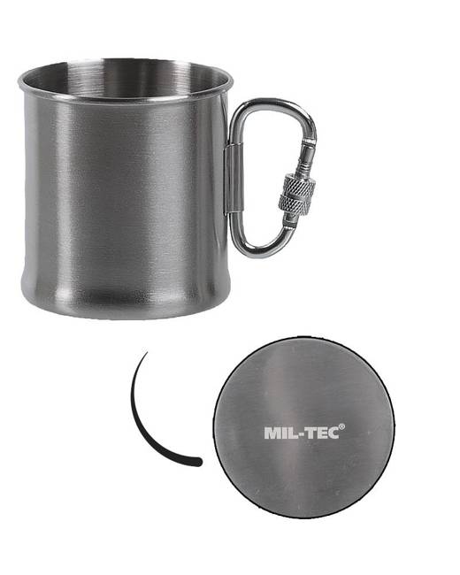 250ML S/STEEL KARABINER CUP - MILTEC