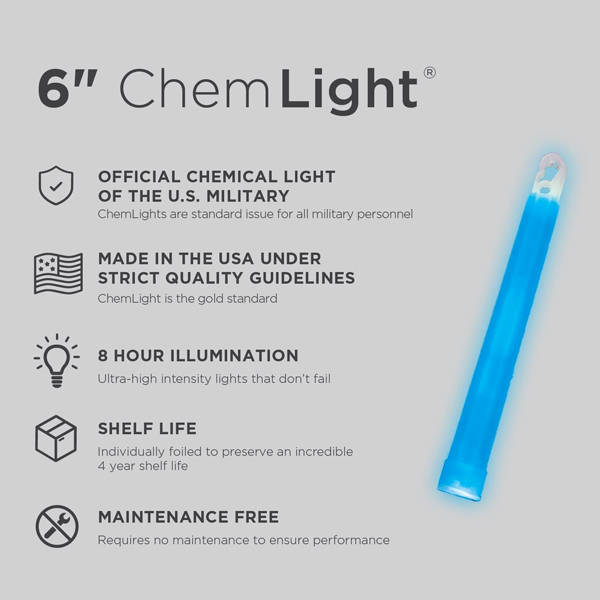 8-HOUR LIGHTSTICK - CYALUME® CHEMLIGHT - BLUE