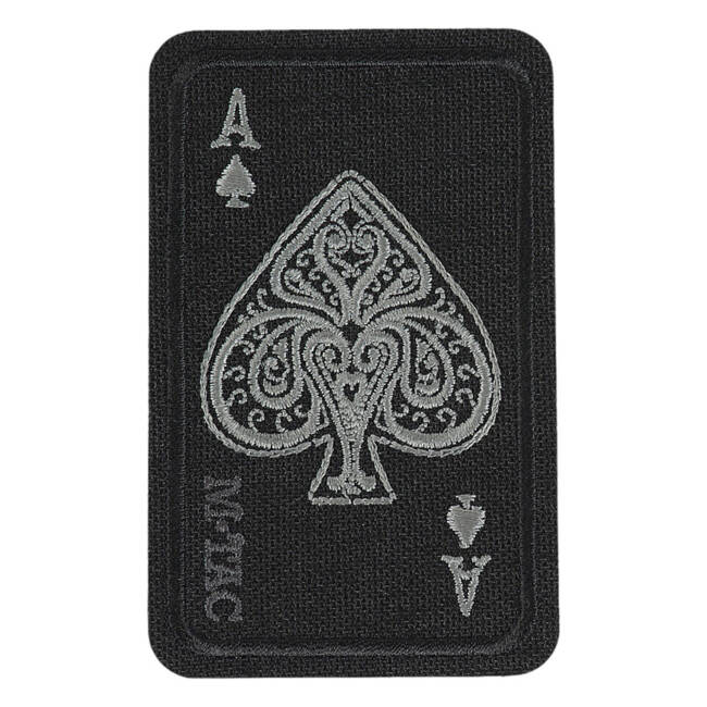 ACE OF SPADES PATCH (EMBROIDERED) - CORDURA - BLACK - M-TAC