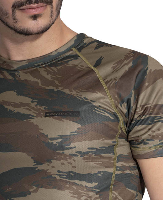 ACTIVITY T-SHIRT - "BODY SHOCK" - Pentagon® - GR CAMO (Greek Lizard)