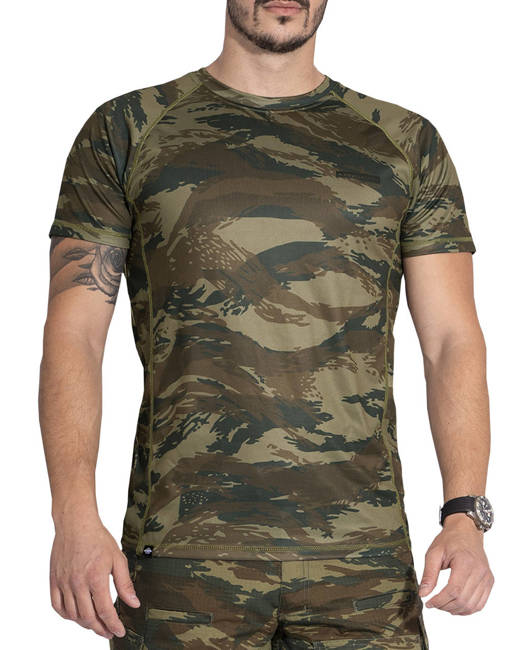 ACTIVITY T-SHIRT - "BODY SHOCK" - Pentagon® - GR CAMO (Greek Lizard)