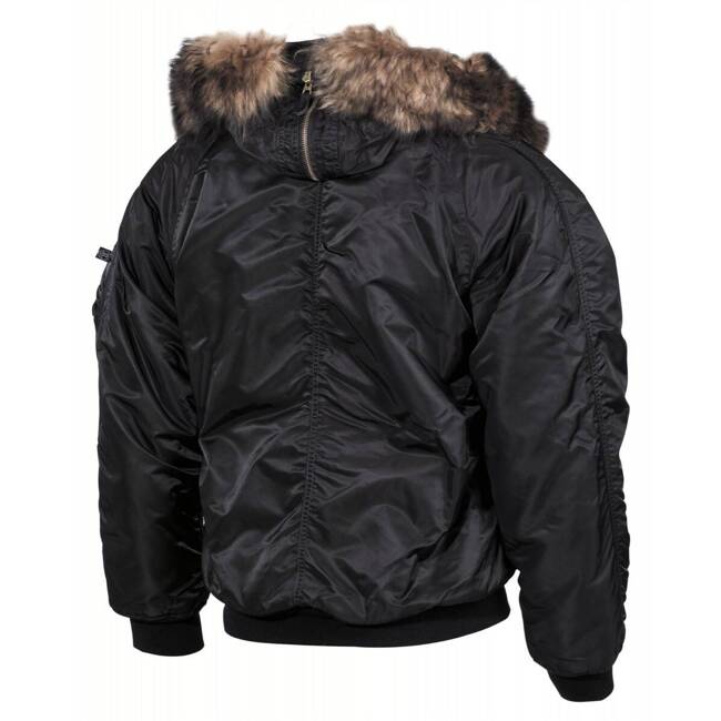 AMERICAN POLAR JACKET WITH THICK LINING, N2B, BLACK - MFH