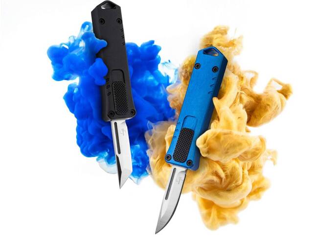 AUTOMATIC KNIFE MICRO USB OTF BLAU - BOKER PLUS