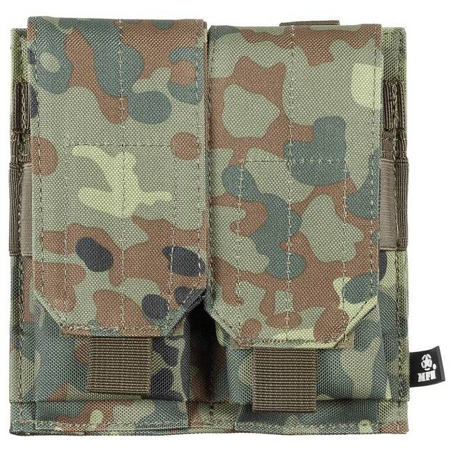 Ammo Pouch, double, "Molle", flecktarn camo - MFH