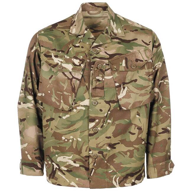 BARRACK FIELD SHIRT, MTP CAMO - MILITARY SURPLUS FROM BRITISH ARMY - LIKE NEW