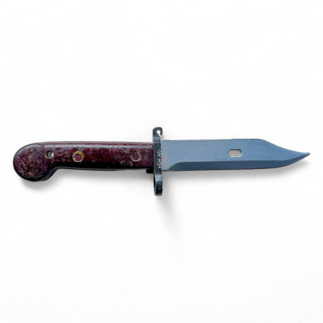 BAYONET, MILITARY PARATROOPER KNIFE - V2 - WITH LEATHER SHEATH - MILITARY SURPLUS FROM ROMANIAN ARMY - AS NEW