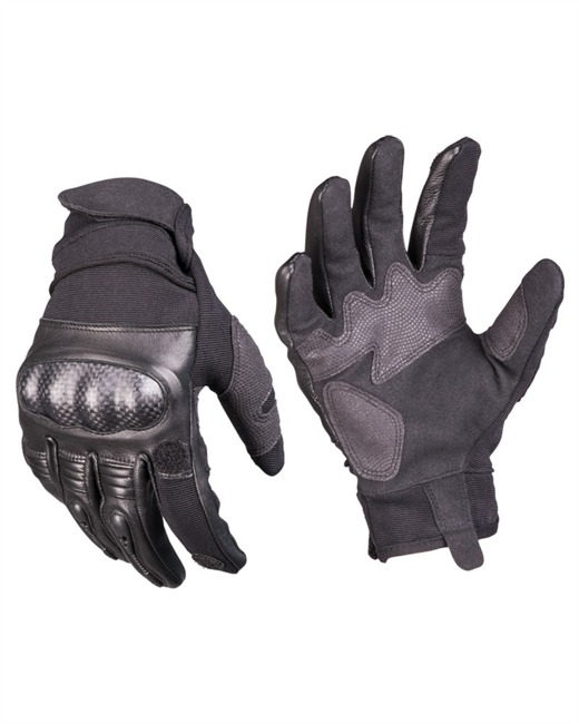 BLACK LEATHER TACTICAL GLOVES GEN.II