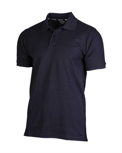 BLACK POLO SHIRT PIKEE - Mil-Tec