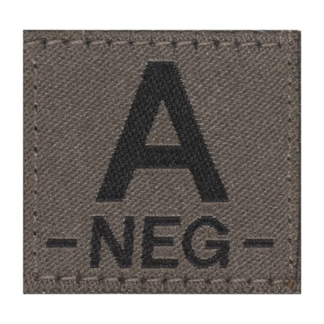 BLOOD GROUP PATCH - A NEG - RAL 7013 - CLAWGEAR