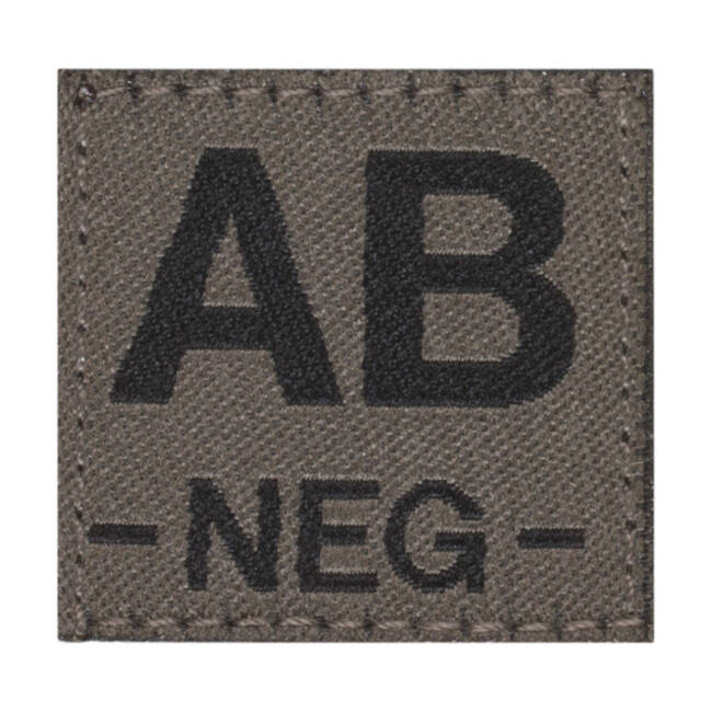 BLOOD GROUP PATCH - AB NEG - RAL7013 - CLAWGEAR