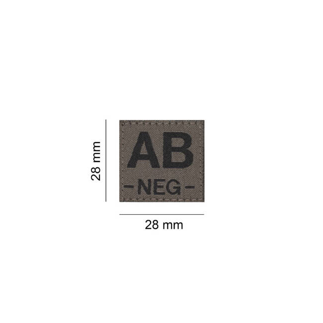 BLOOD GROUP PATCH - AB NEG - RAL7013 - CLAWGEAR