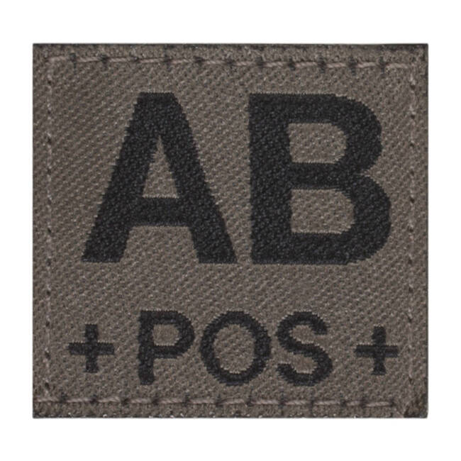 BLOOD GROUP PATCH - AB POS - RAL7013 - CLAWGEAR