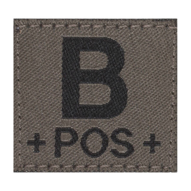 BLOOD GROUP PATCH - B POS - RAL7013 - CLAWGEAR