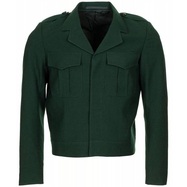 BLOUSON WITH BUTTON PLACKET - GREEN - BELGIAN MILITARY SURPLUS - LIKE NEW