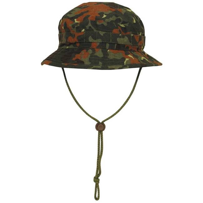 BRITISH BOONIE HAT - WITH CHIN STRAP - MFH® - BW CAMO