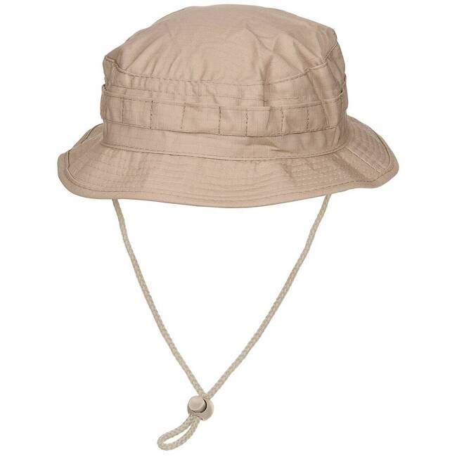 BRITISH BOONIE HAT - WITH CHIN STRAP - MFH® - KHAKI