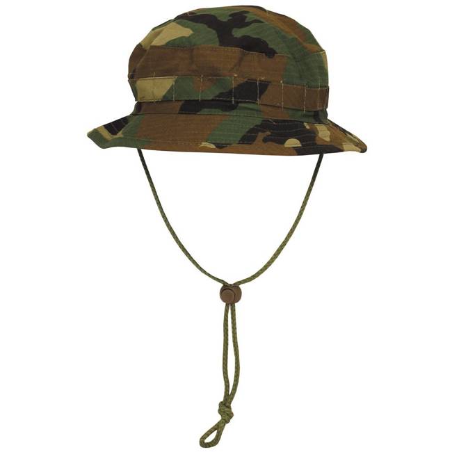 BRITISH BOONIE HAT - WITH CHIN STRAP - MFH® - WOODLAND