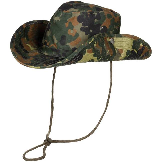 BUSH HAT - CHIN STRAP - RIPSTOP - BW CAMO