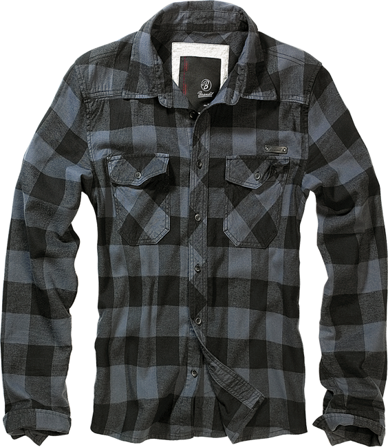 CHECK LONG SLEEVE SHIRT - BLACK/GREY- BRANDIT 