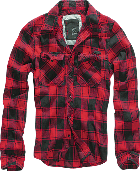 CHECK LONG SLEEVE SHIRT - RED/BLACK - BRANDIT 