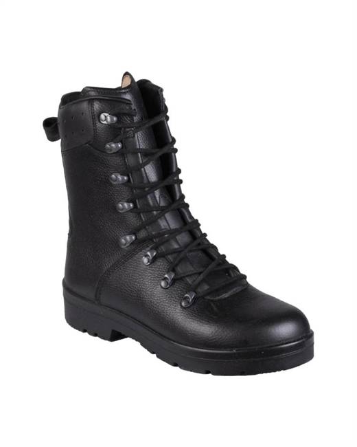 COMBAT BOOTS - MILITARY SURPLUS FROM THE GERMAN ARMY - BLACK - LIKE NEW