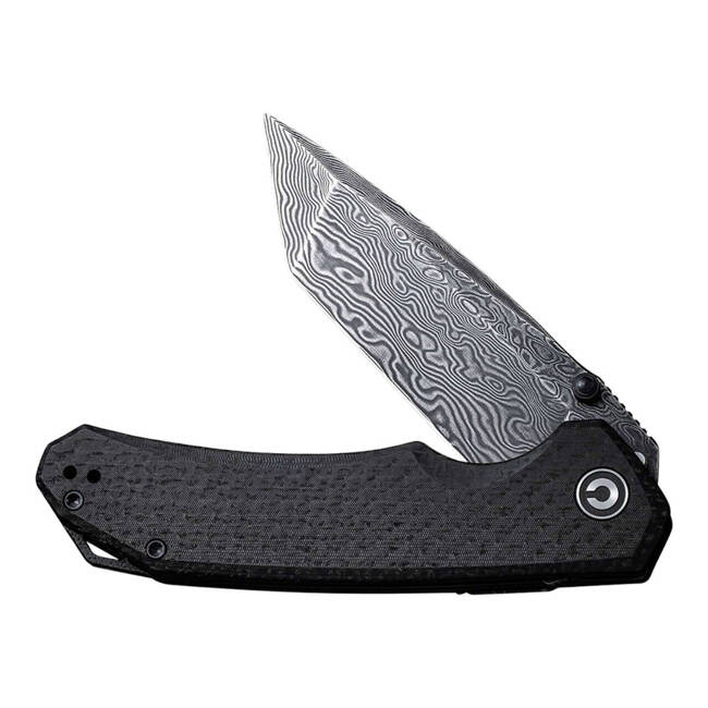 DAMASCUS KNIFE BRAZEN DAMASCUS MICARTA BLACK - CIVIVI