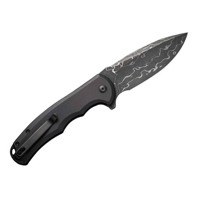 DAMASCUS KNIFE PRAXIS ALUMINUM BLACK - CIVIVI