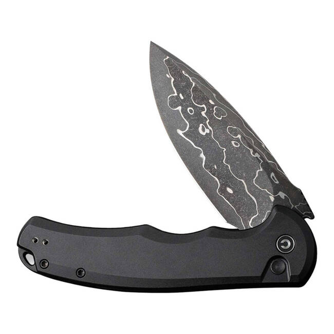 DAMASCUS KNIFE PRAXIS ALUMINUM BLACK - CIVIVI