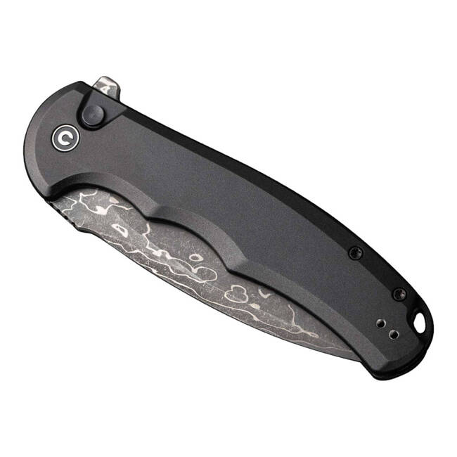 DAMASCUS KNIFE PRAXIS ALUMINUM BLACK - CIVIVI