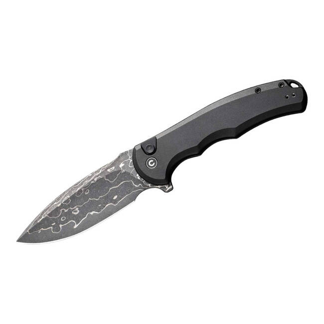 DAMASCUS KNIFE PRAXIS ALUMINUM BLACK - CIVIVI