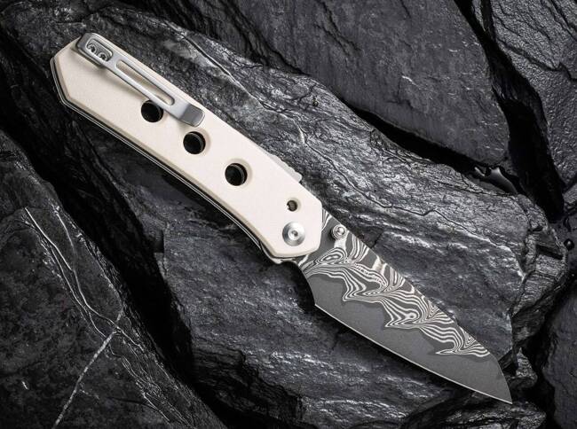 DAMASCUS KNIFE VISION FG G10 IVORY - CIVIVI