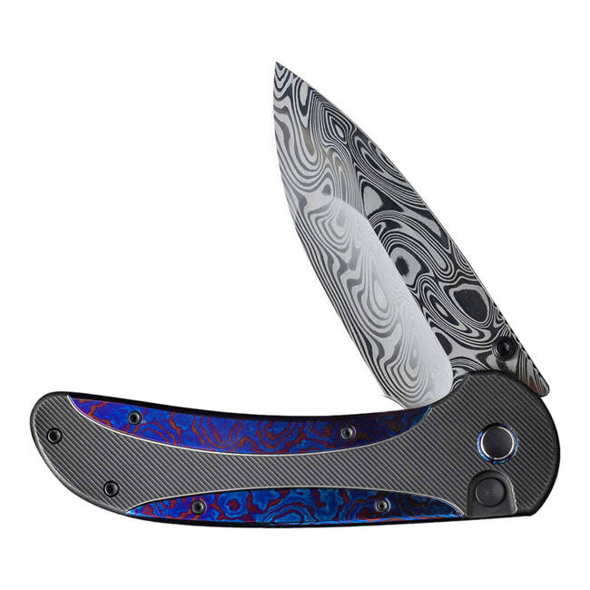 DAMASCUS KNIFE ZIZZIT TITANIUM BLACK TIMASCUS DAMASCUS - WE KNIFE