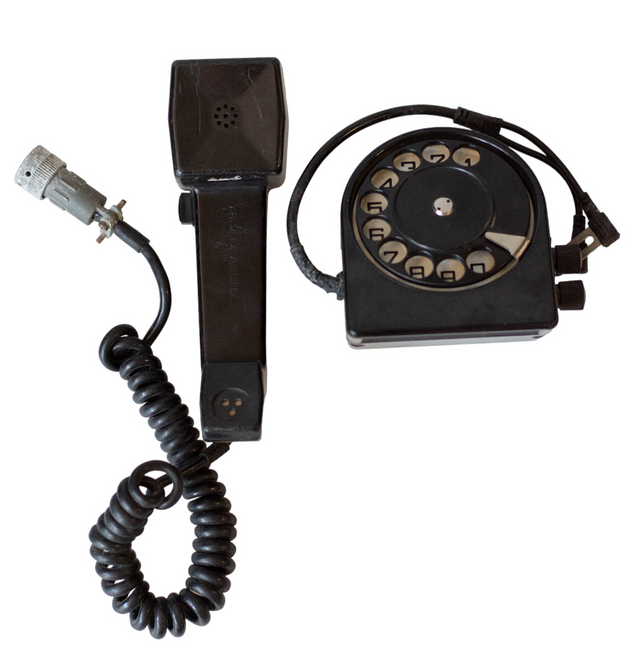 DIAL AND RECEIVER FOR TC-72 F-1600 FIELD TELEPHONE - MILITARY SURPLUS FROM ROMANIAN ARMY - IN GOOD CONDITION