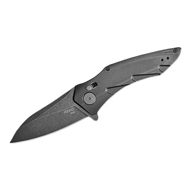 EDC KNIFE STORM DROP POINT G10 BLACK - REVO