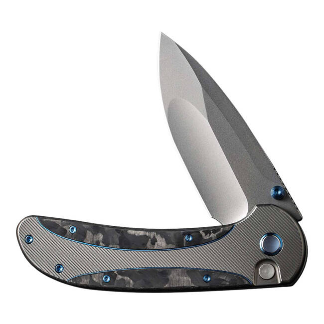 EDC KNIFE ZIZZIT TITANIUM GREY MARBLE CF - WE KNIFE