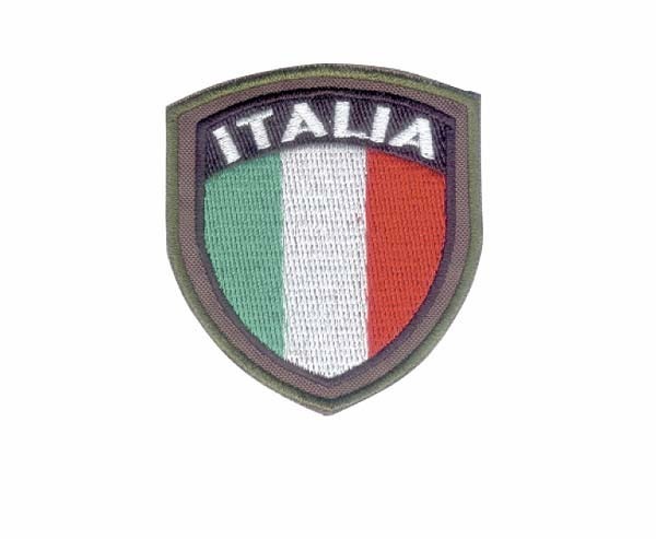 EMBROIDERED PATCH WITH VELCRO - 6 x 6 CM - ITALIAN FLAG 