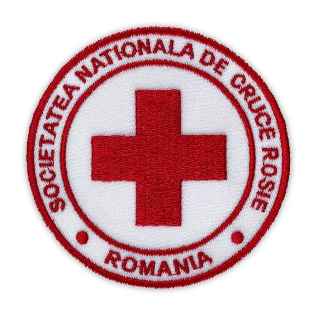 Emblema Crucea Rosie cu aplicare Velcro (cu scai)