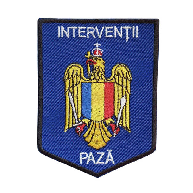 Emblema Interventii Paza, cu aplicare prin coasere